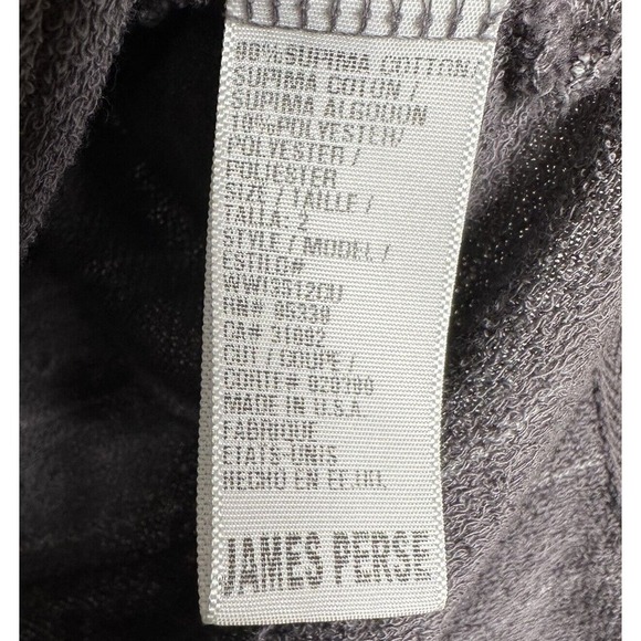 Standard James Perse Striped Tunic Pullover Hoodie Cotton Womens Gray Size 2 M - Picture 3 of 4